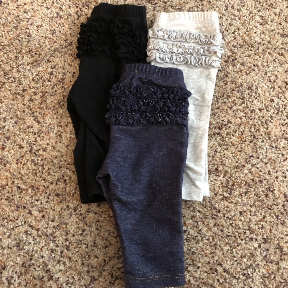 Old Navy Ruffle Leggings Bundle - Baby Girl